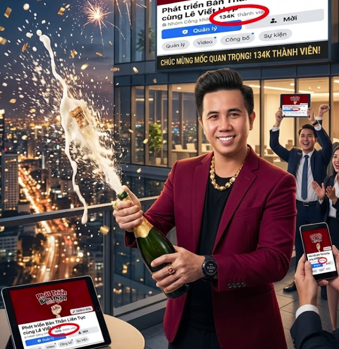 ăn mừng kết quả kinh doanh online thành công